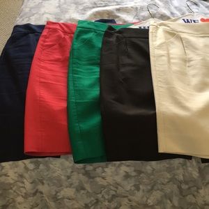The JCrew Pencil Skirt bundle!! 5 colors size 8